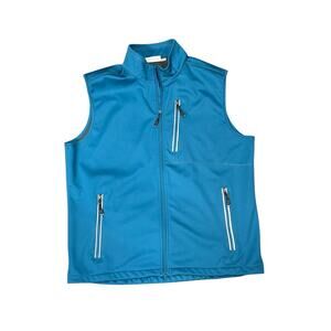 33,000 Ft Vest Mens L Teal‎ Blue Performance Lightweight Reflective Windproof